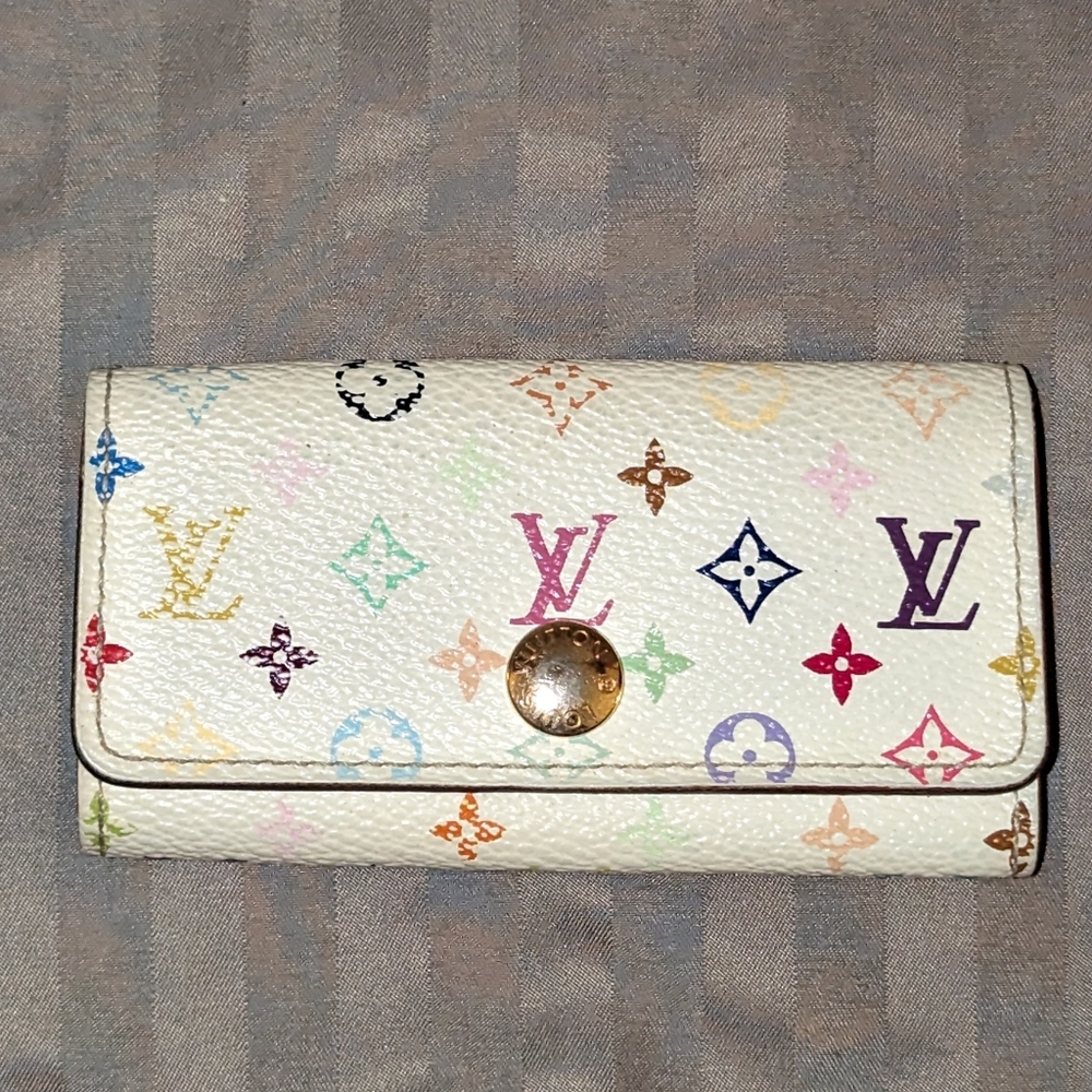 LV White Multicolor Murakami Key Cles
